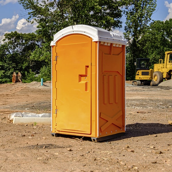 how often are the porta potties cleaned and serviced during a rental period in Red Feather Lakes